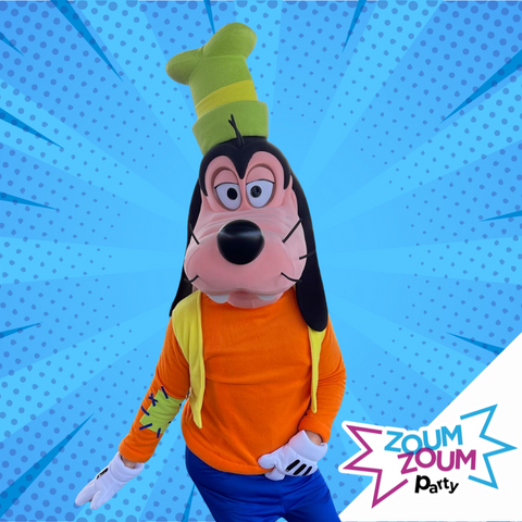Fête mascotte avec Cadeau Dingo
