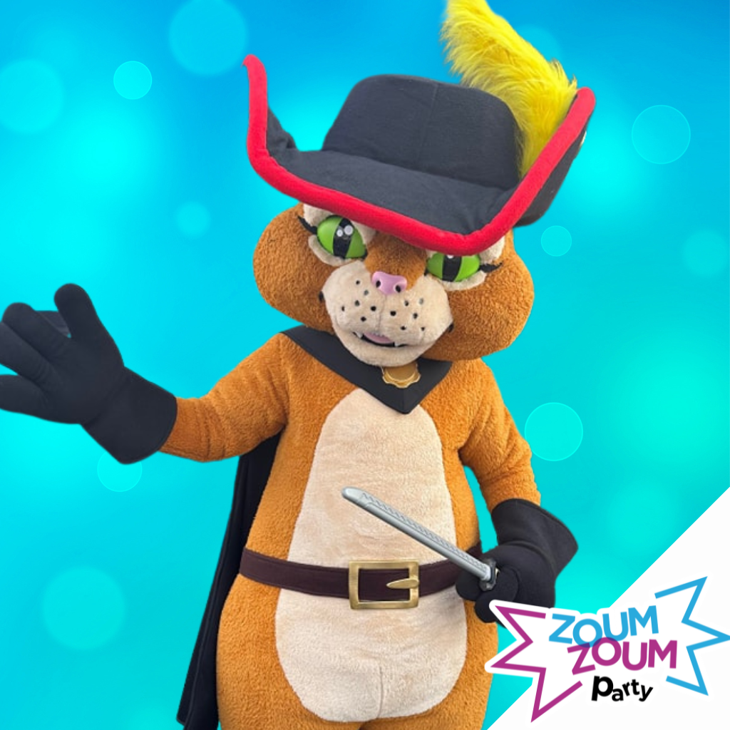 Fête mascotte avec Cadeau Chat Potté
