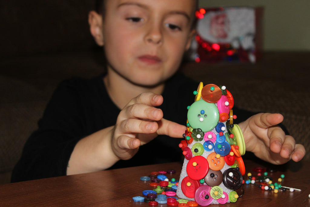 Bricolage de Noël: Un sapin en Boutons