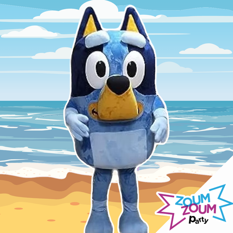 Fête mascotte avec Bluey