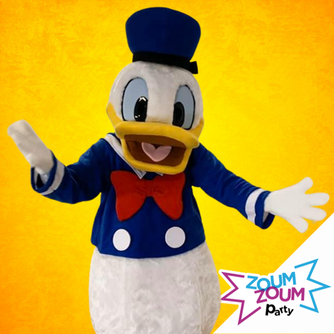 Fête mascotte avec Donald Duck