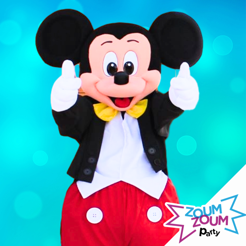 Fête Mascotte avec Cadeau Mickey
