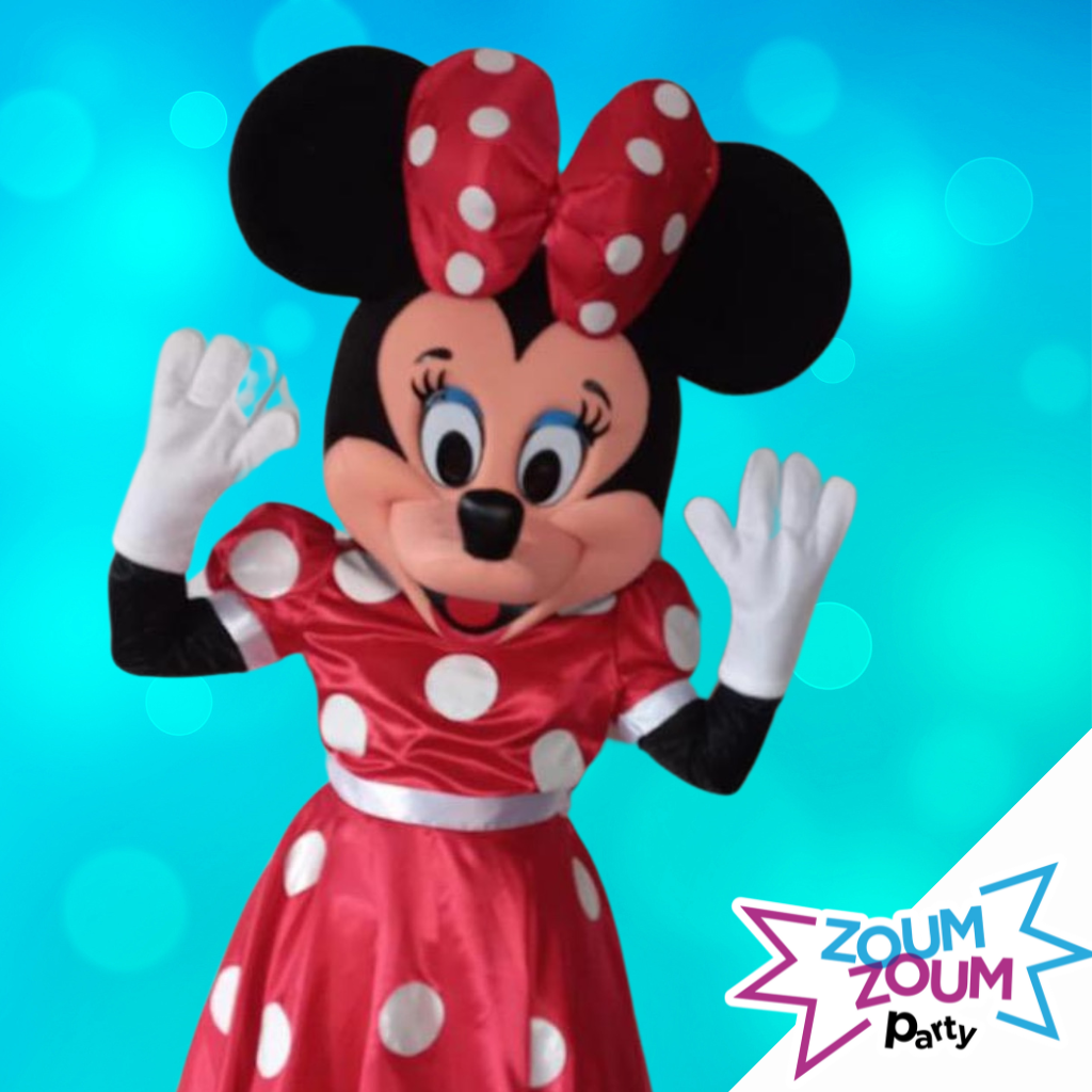 Fête Mascotte avec Cadeau Minnie Mouse