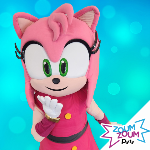 Fête d'enfants mascotte avec Cadeau Amy Rose (avec animatrice)