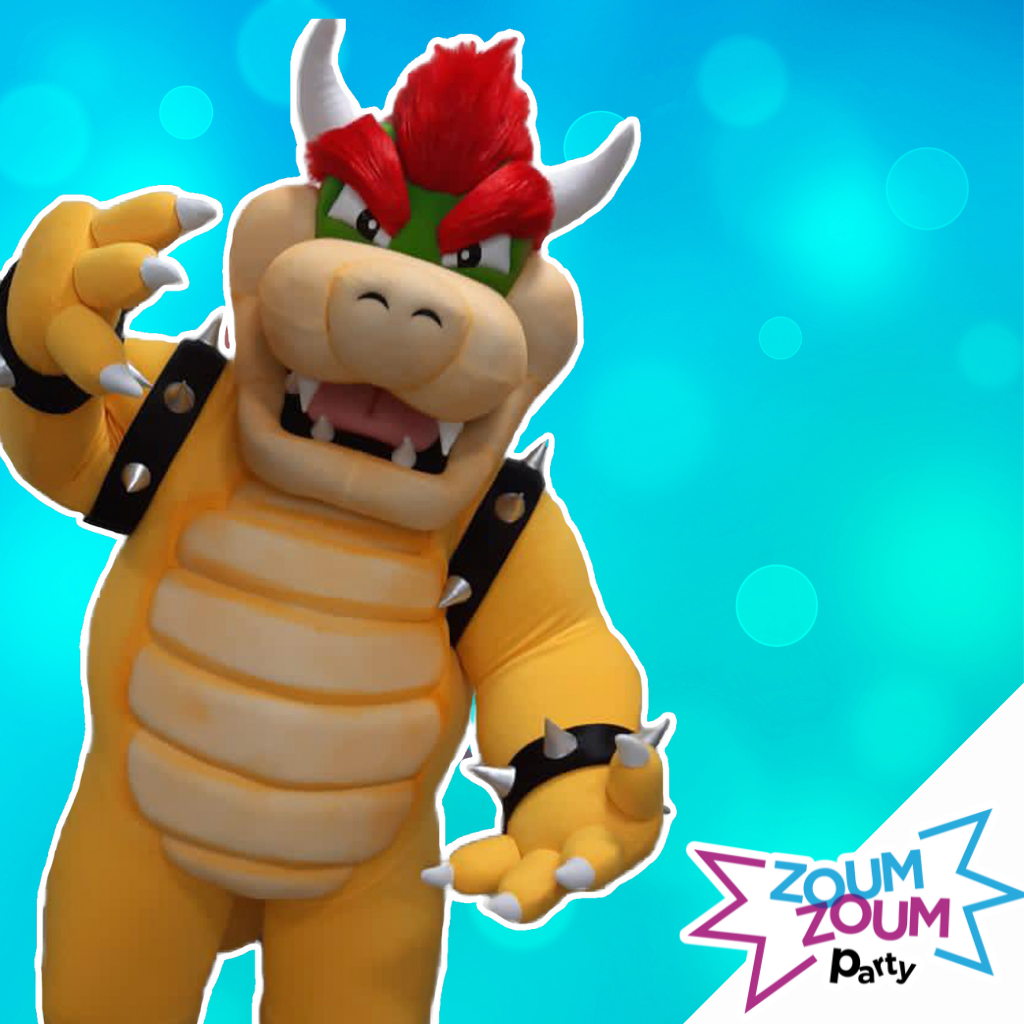 Fête mascotte avec Cadeau BOWSER