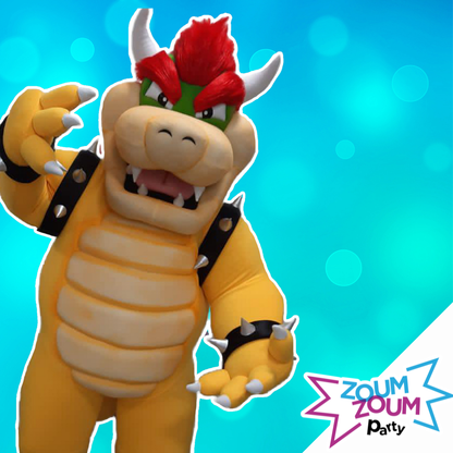 Fête mascotte avec Cadeau BOWSER