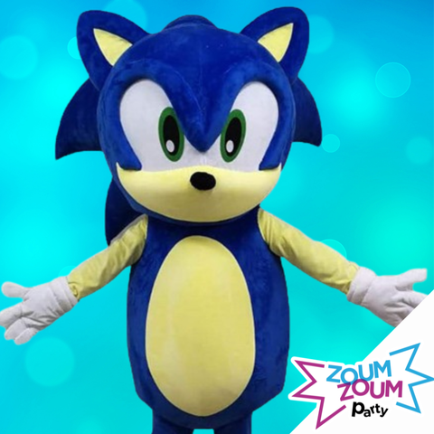 Fête mascotte avec Cadeau Sonic