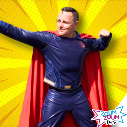 Fête superhéros avec cadeau Superman