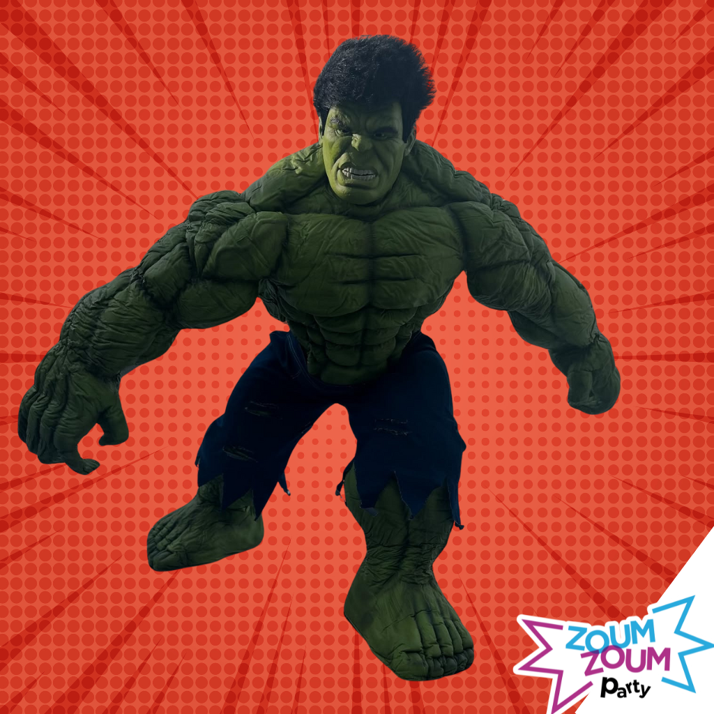 Fête super-héros avec Cadeau Hulk (2 personnages)