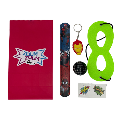 Sacs-surprises superhéros pour fêtes d’enfants