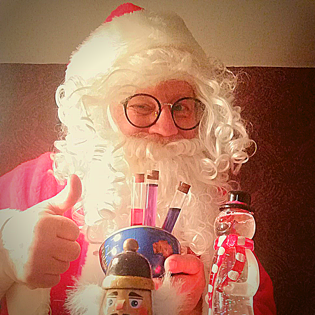 Fête Glace sèche avec notre Père Noël Scientifique