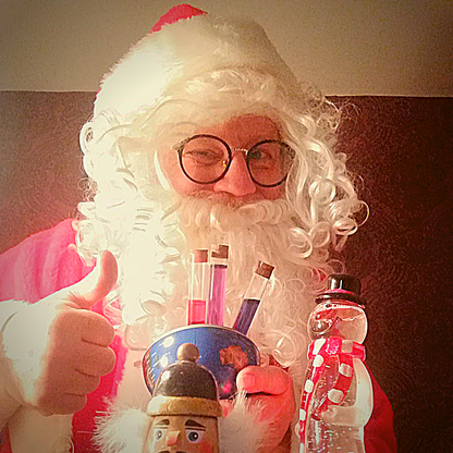 Fête Glace sèche avec notre Père Noël Scientifique