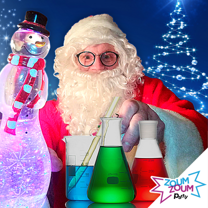 Fête Glace sèche avec notre Père Noël Scientifique