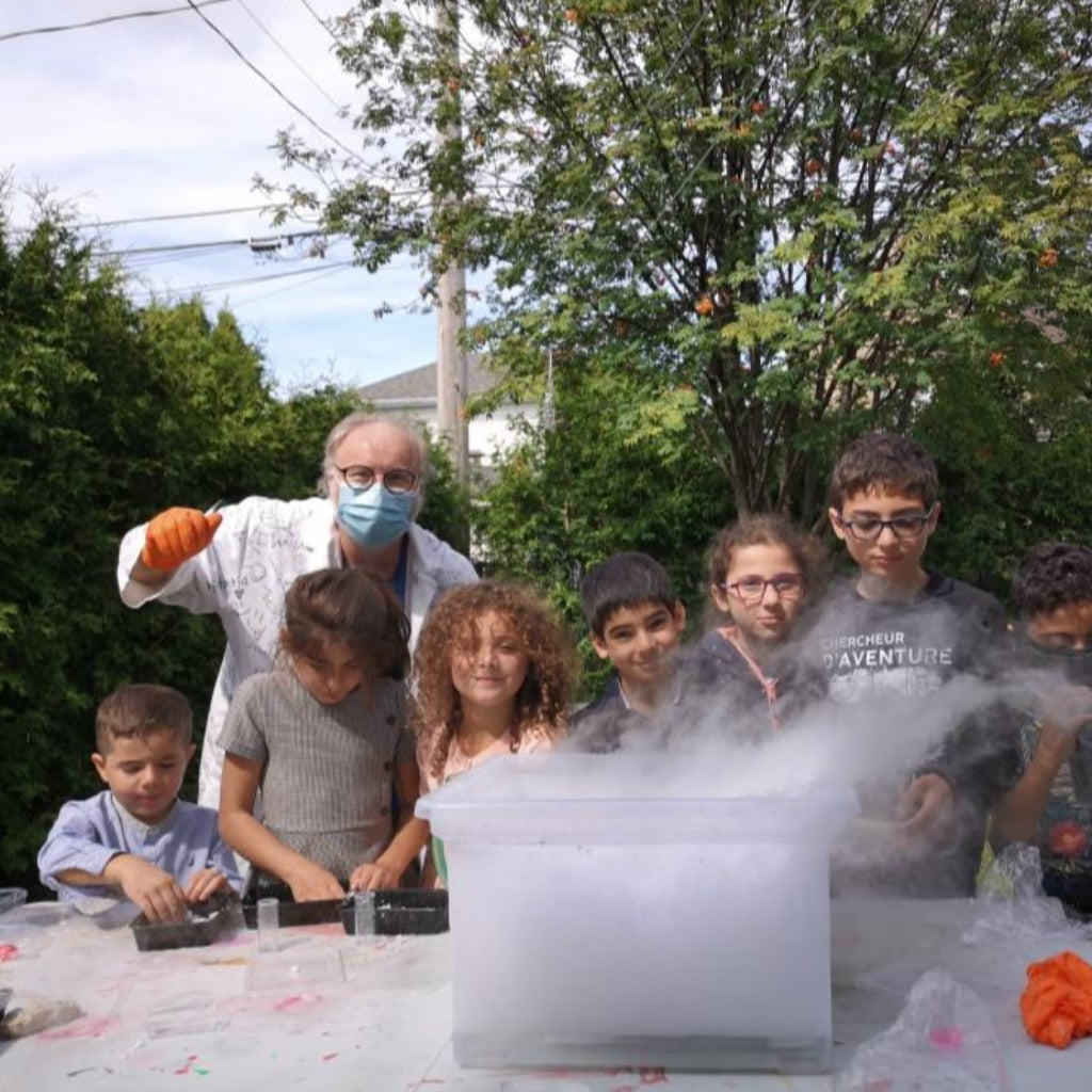 Fête à domicile glace sèche avec Bazou