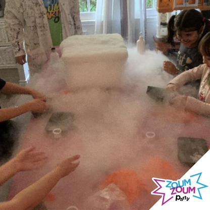 Fête Glace sèche avec notre Père Noël Scientifique