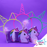 Boîte d'animation DIY de  fête pour enfant licorne